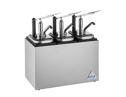 Saucebar unheated, triple with 3 NEOdis dispensers