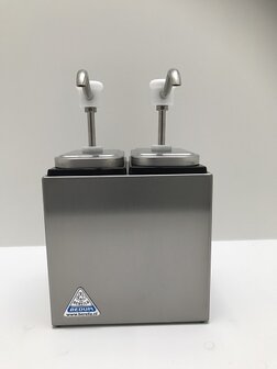 Sauzenbar onverwarmd 2-delig met 2 BCMK drukknopdispensers