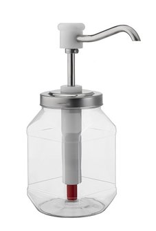 BCMK PET jar dispenser 3L met stainless steel lid