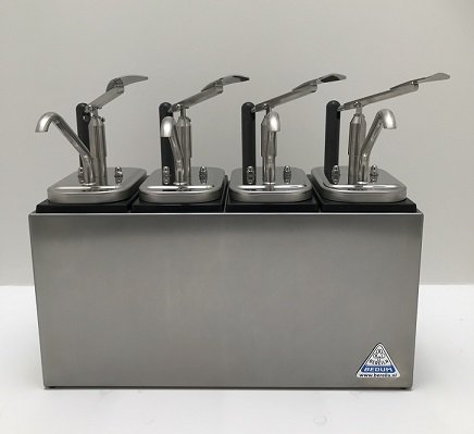 Saucebar unheated, quadruple with 4 NEOdis dispensers